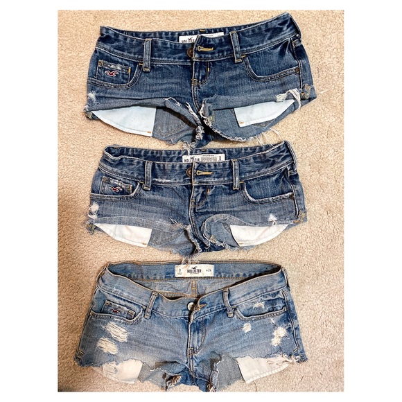 3 Hollister Low Rise Shorts Exposed 